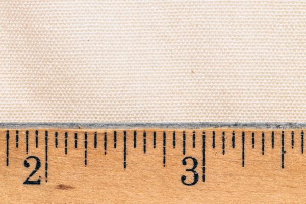 measurement shot of Supima and organic cotton plain weave fabric made in the USA by Tuscarora Mills