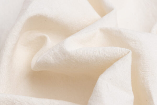 Organic flax and cotton linen plain weave fabric made in the USA by Tuscarora Mills