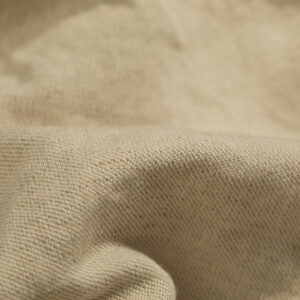 Organic Cotton and Natural tone Hemp fabric in a 2/1 twill weave. Made in the USA by Tuscarora Mills