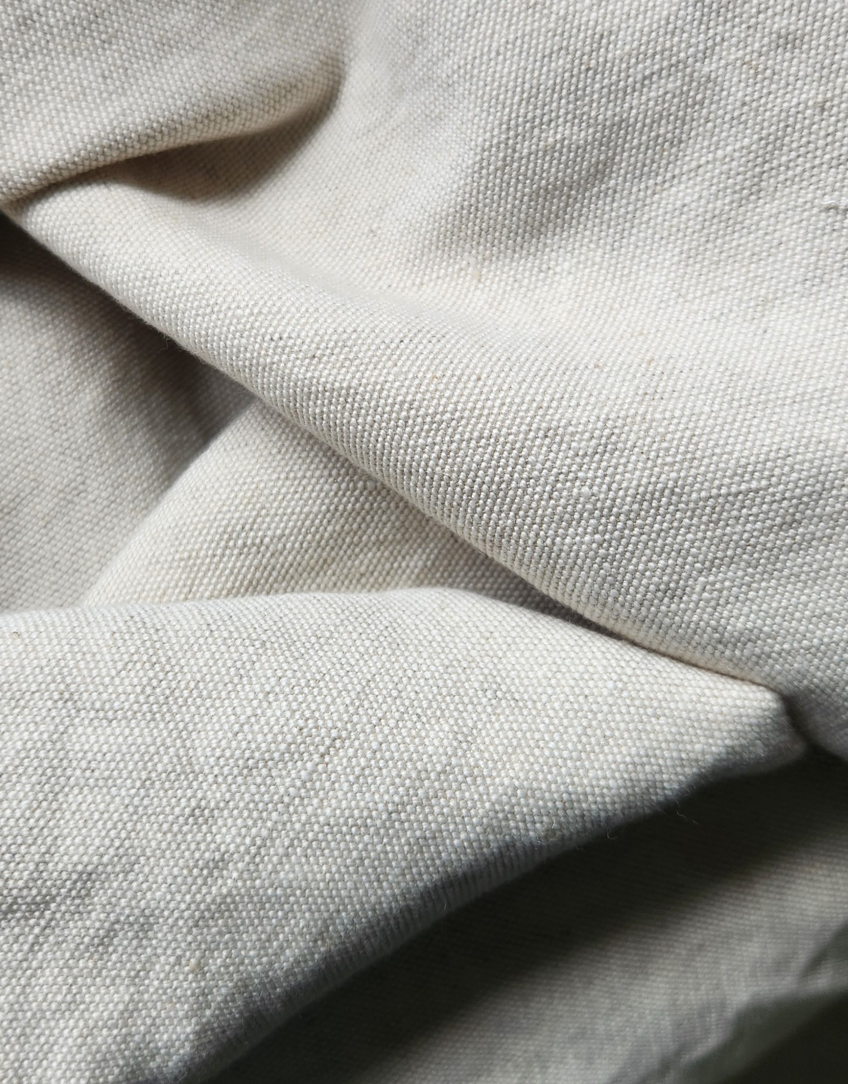 Organic cotton and natural hemp plain weave