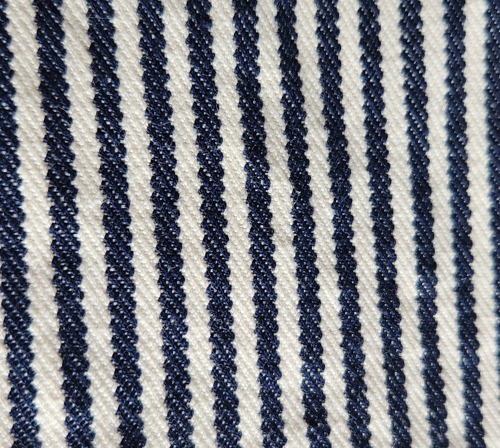 Hickory Stripe 2/2 twill selvedge denim, 1 to 1 repeat - Image 2
